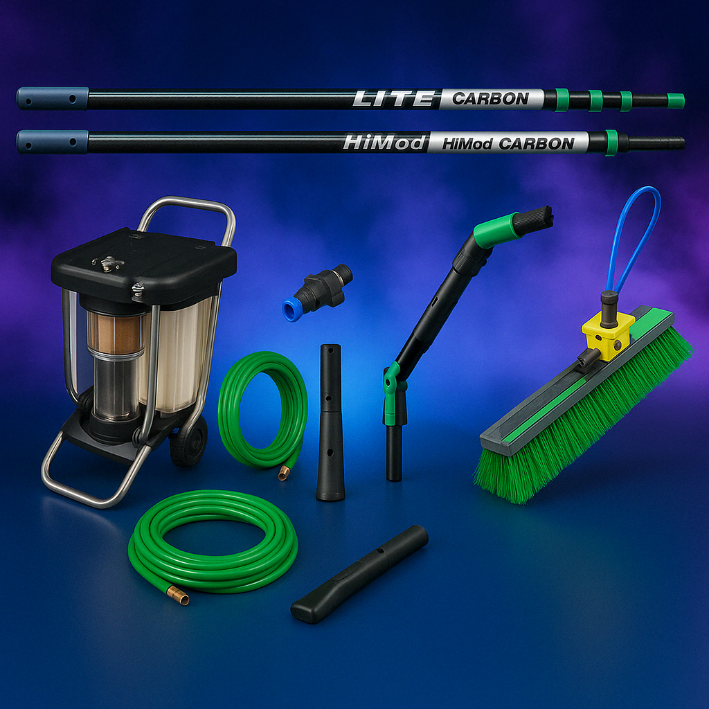 Kit curatare geamuri la inaltime 11.9 m – filtru cu osmoza inversa